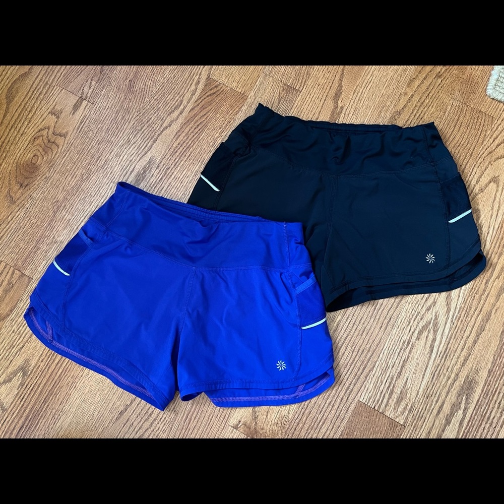 Athleta | Workout Shorts | XS | Bundle Purple and Black | smoke free home